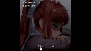 Doki Doki Literature Club Survival English MD Bootleg Continue Game Over Screens Monika [upl. by Ynahpit528]