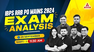 IBPS RRB PO Mains Analysis 2024  RRB PO Mains Shift 1 Analysis  Asked Questions amp Expected Cut Off [upl. by Eizzo]