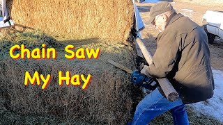 Who Feeds Hay With a Chain Saw  Engels Coach Shop [upl. by Nonnelg]