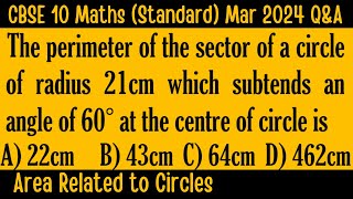 CBSE 10 Maths Standard  Area Related to Circles  Mar 2024  ShibuTeaches [upl. by Tamanaha796]