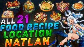 All 21 New Food Recipe Location Of Natlan  Genshin Impact Update V50 [upl. by Ferne110]