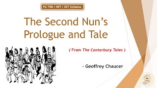 The Second Nuns Prologue and Tale The Canterbury Tales  Chaucer  PG TRB  NET  SET  in Tamil [upl. by Narot548]