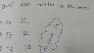 ROUNDING off the nearest 10 grade 1 maths finding nearest 10 [upl. by Eillas]