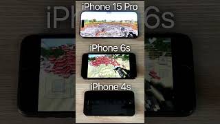 iPhone 15 Pro VS iPhone 6s VS iPhone 4s  Minecraft shorts [upl. by Anrim39]