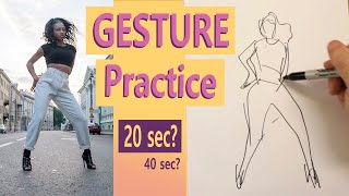 Gesture Drawing Practice  20 and 40 sec poses [upl. by Damarra322]