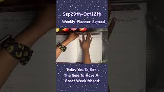 💙💜 October 7th Weekly Planning DOMSSPACEINTIME planwithme weeklyspread weeklyplanner [upl. by Suirauqram]