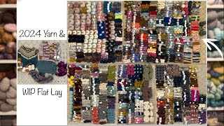 aknottymess Knitting Diary Episode 22 The Flat Lay amp Yarn Stats [upl. by Alilak94]