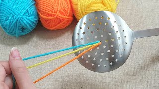 Amazing  Super easy idea made of ladle and wool  Gift Craft ldeas  DIY projects [upl. by Daahsar319]