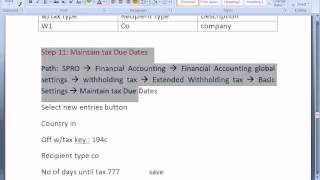 sap cin training maintain tax due dates [upl. by Atnes]