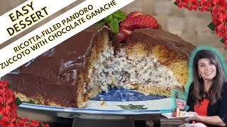 RicottaFilled Pandoro Zuccoto with Chocolate Ganache [upl. by Tletski771]