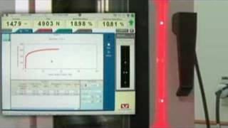 Instron 5585 Video Extensometer Tensile Test [upl. by Jason357]