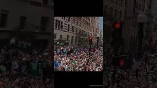 Oshae Brissett recording from a duck boat can you spot Nic shorts Celtics championsleague [upl. by Endo]