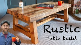 Rustic Coffee Table Build  Easy DIY Table [upl. by Anirok77]