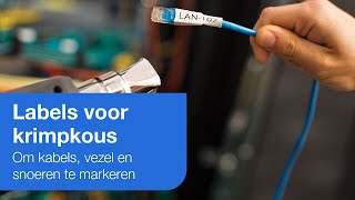 Krimpkous labels om kabels vezel en snoeren te markeren  Brother Pro Tapes [upl. by Atiluap]