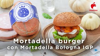 Burger di Mortadella Bologna IGP MortadellaBolognaIGP la ricetta gourmet per l’autunno 🍔 [upl. by Airual358]