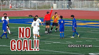 Goalkeeper Injury  OFarrell Charter vs Mountain Empire High Boys Soccer [upl. by Suraved]