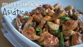 Pollo con champiñones en salsa de ostras  Chicken With Mushrooms in Oyster Sauce [upl. by Inverson687]