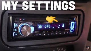 MY Kenwood car stereo settings setup  reading your comments [upl. by Natassia]