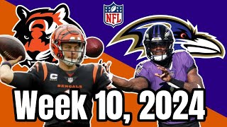 Thursday Night Football 2024 Week 10 Baltimore Ravens VS Cincinnati Bengals LIVE PLAY BY PLAY amp REAC [upl. by Odlavso]