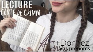 ASMR FR  Lecture  VOS PRENOMS ⇩🌸 Conte de Grimm [upl. by Keele]