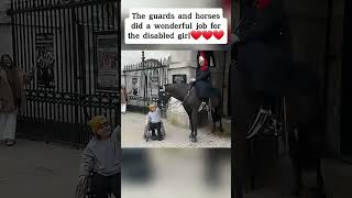 The guards and horses did a wonderful job for the disabled girl guard kingguard horse military [upl. by Jehiah]