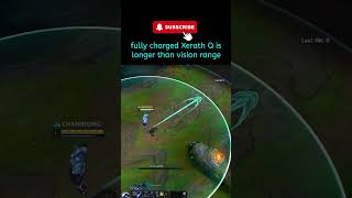 league of legends Fully charged Xerath Q is longer than vision range leagueoflegends xerath [upl. by Sansbury]