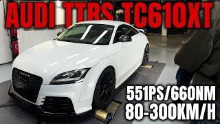 551PS amp 660NM Audi TTRS 8J  TC610XT Turbo Kit  35quot Exhaust  Open Intake  Intercooler [upl. by Dionysus812]