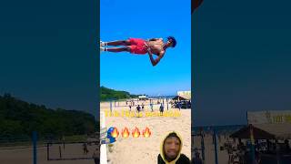 Almost impossible flip parkour flip backflip beach fail trending inspiration wow [upl. by Enyamrahs]