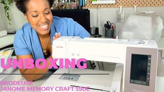 UNBOXING BRODEUSE JANOME MEMORYCRAFT 550E [upl. by Hares]