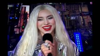 Ava Max Interview With Anderson Cooper Andy Cohen New Years Eve Celebration 2023 [upl. by Danella]