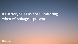 IQ Battery 5P LEDs not illuminated when AC voltage is present [upl. by Suaeddaht]