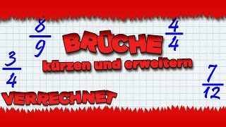 Brüche Kürzen Erweitern und Vereinfachen HD Deutsch [upl. by Acissey793]