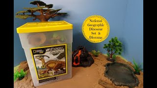 National Geographic Kids Dinosaur Figures Bucket amp Diorama  Learn Dinosaur Names [upl. by Cumings]