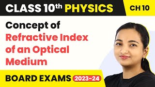 Concept of Refractive Index of an Optical Medium  Class 10 Physics [upl. by Essa]