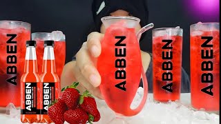 ASMR SOUND ♪︎ DRINKING  ABBEN  STRAWBERRY FLAVOR MUKBANG DRINK ICE  NO TALKING [upl. by Gustin]