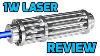 1W 445nm  450nm Blue Burning Laser Pointer Review [upl. by Jehanna706]