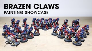 SPACE MARINES ARMY Brazen Claws Warhammer 40k Painting Showcase [upl. by Hyacinth]