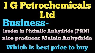 I G Petrochemicals Ltd stock complete analysis video [upl. by Sulohcin]