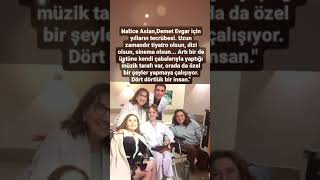 HATİCE ASLAN DEMET EVGAR İÇİN ÖVGÜ DOLU SÖZLERİ DEMET YILLARIN TECRÜBESİ UZUhaticeaslandemetevgar [upl. by Kanya]