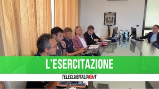 Esercitazione rischio vulcanico insediato centro operativo comunale a Giugliano [upl. by Asylem825]