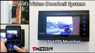 TMEZON WiFi Video Doorbell Intercom System w 7quot LCD Monitor [upl. by Gnah]