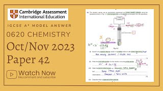 IGCSE Chemistry Paper 42  OctNov 2023  062042ON23 Q13 SOLVED [upl. by Tlevesor]