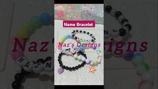 Name Bracelet making  Beads Bracelet shorts shortstrending shortsfeed [upl. by Llerad]