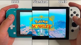 Nintendo Switch LITE vs Standard vs OLED Pokémon Scarlet and Violet Comparison [upl. by Davidson]