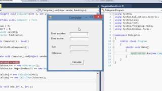 C Delegates Call Firing An Event From Windows Forms GUI Based Code [upl. by Sherl]