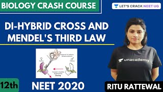 DiHybrid Cross and Mendels Third Law  Biology Crash Course  Class 12th  NEET Biology [upl. by Braynard609]