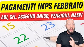 PAGAMENTI INPS FEBBRAIO 2024 tutte le date per varie categorie [upl. by Lenra]