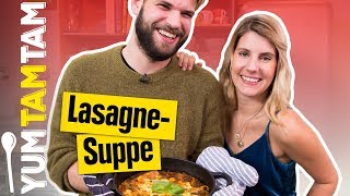 LASAGNE als SUPPE  LasagneSuppe mit Mozzarella amp Spinat  yumtamtam [upl. by Deys]