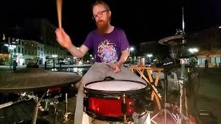 alien ant farm  smooth criminal live drum cover at the square 92124 [upl. by Ilehs]