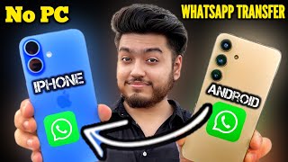 No PC Best way to Transfer WhatsApp To A New iPhone 16 in minutes 2024🔥 Move to iOS [upl. by Paolo]